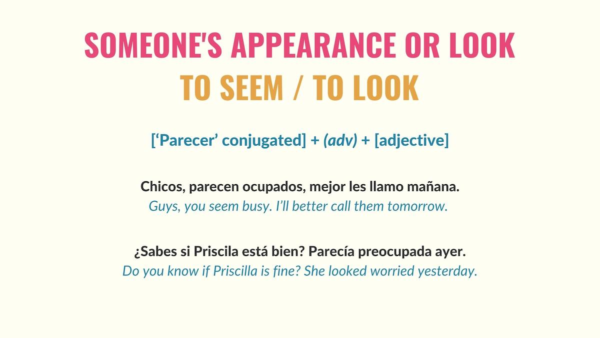 How to Say YOU LOOK GREAT in Spanish (Mirar vs Ver vs Parecer) 