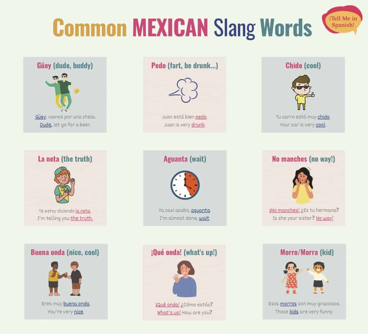 kat support frakobling 51 Mexican Slang Words To Sound Like a True Mexican