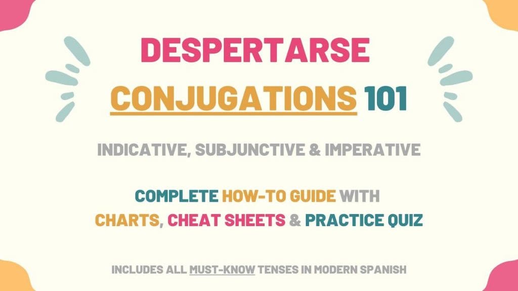 Despertarse Conjugation 101 Conjugate Despertarse In Spanish