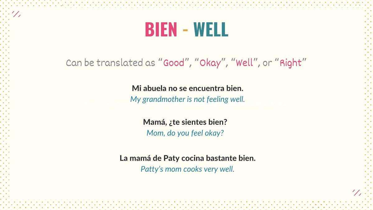 Examples of Other Ways to Say “Good”