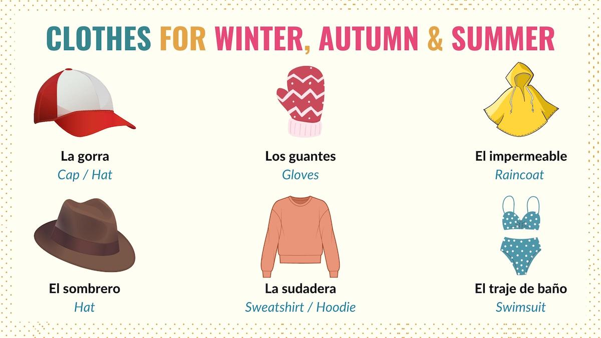 85 Words for Clothes in Spanish + Tips: Clothing in Spanish - Tell