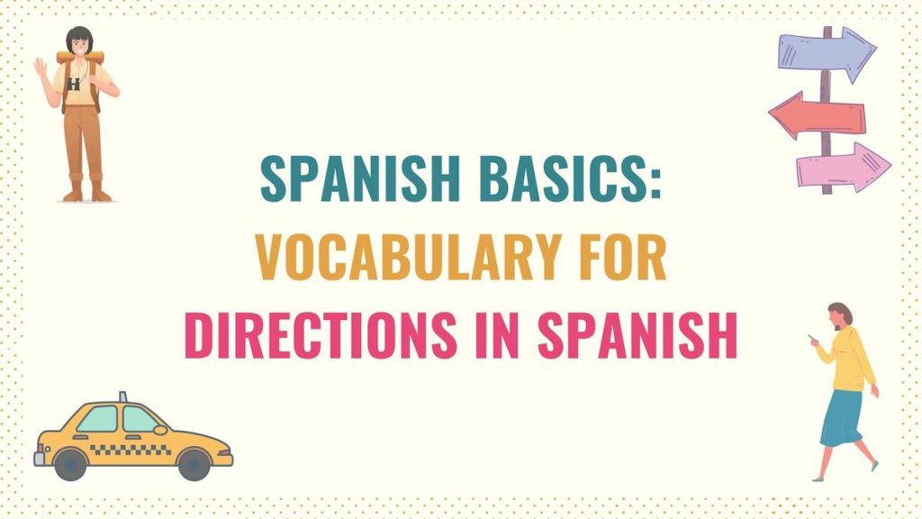 Spanish Basics Vocabulary for Directions in Spanish Tell Me In Spanish